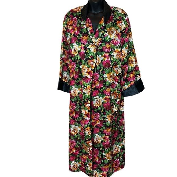 Victoria’s Secret gold label colorful floral whimsigoth fairy maxi robe M/L - Picture 1 of 7